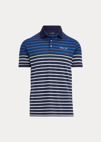 Polos Ralph Lauren Hombre Azul Marino / Blancos - Custom Slim Tech Piqué - HKUFZ6489